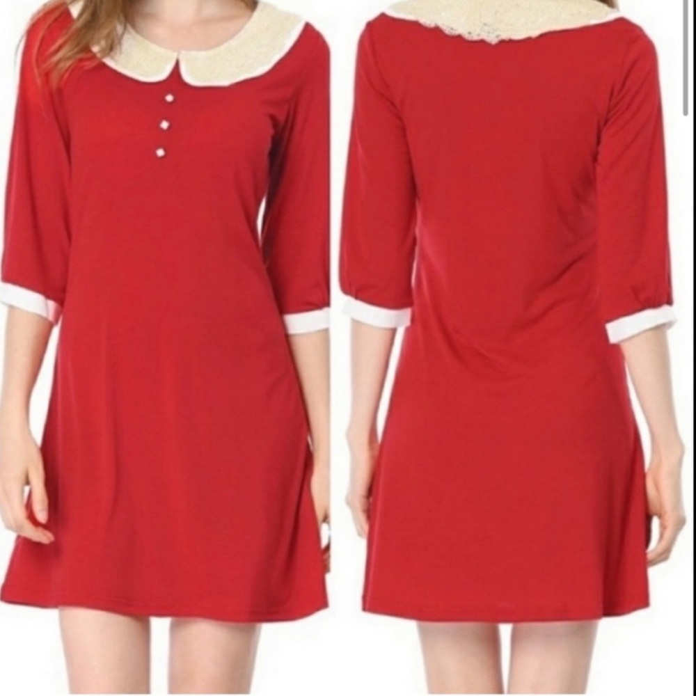 Peter Pan Collar Veruca Salt Dress Size L